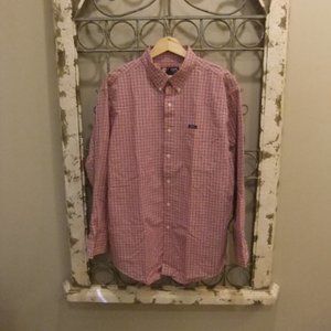 CHAPS PLAID MENS L/S SHIRT-LARGE